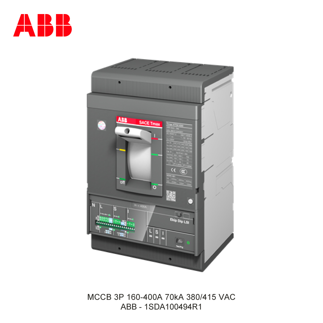 MCCB 3P 160-400A 70kA 380/415 VAC