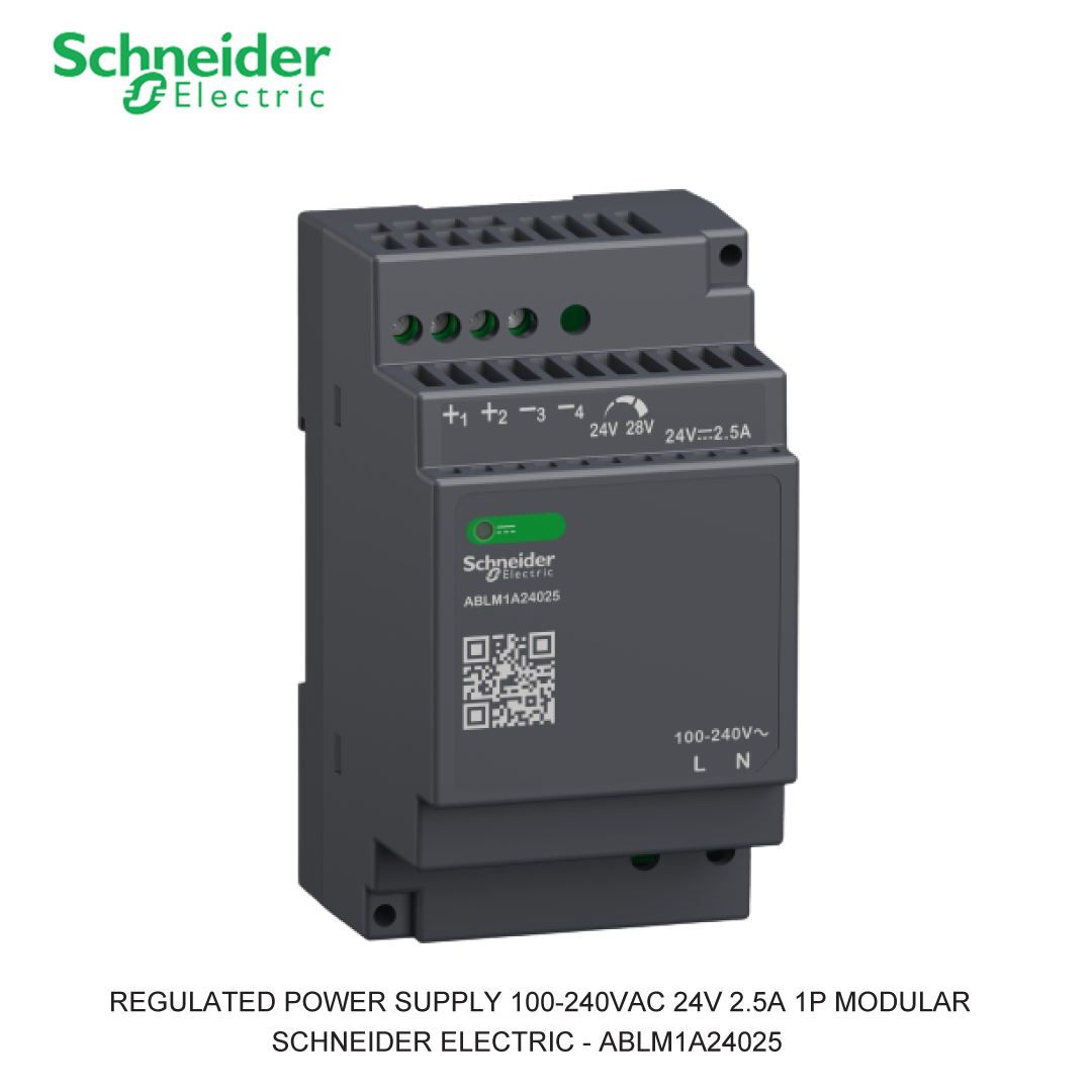REGULATED POWER SUPPLY 100-240VAC 24V 2.5A 1P MODULAR
