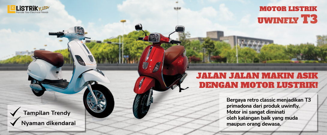 TAMPIL TRENDY, MENGGUNAKAN MOTOR LISTRIK UWINFLY