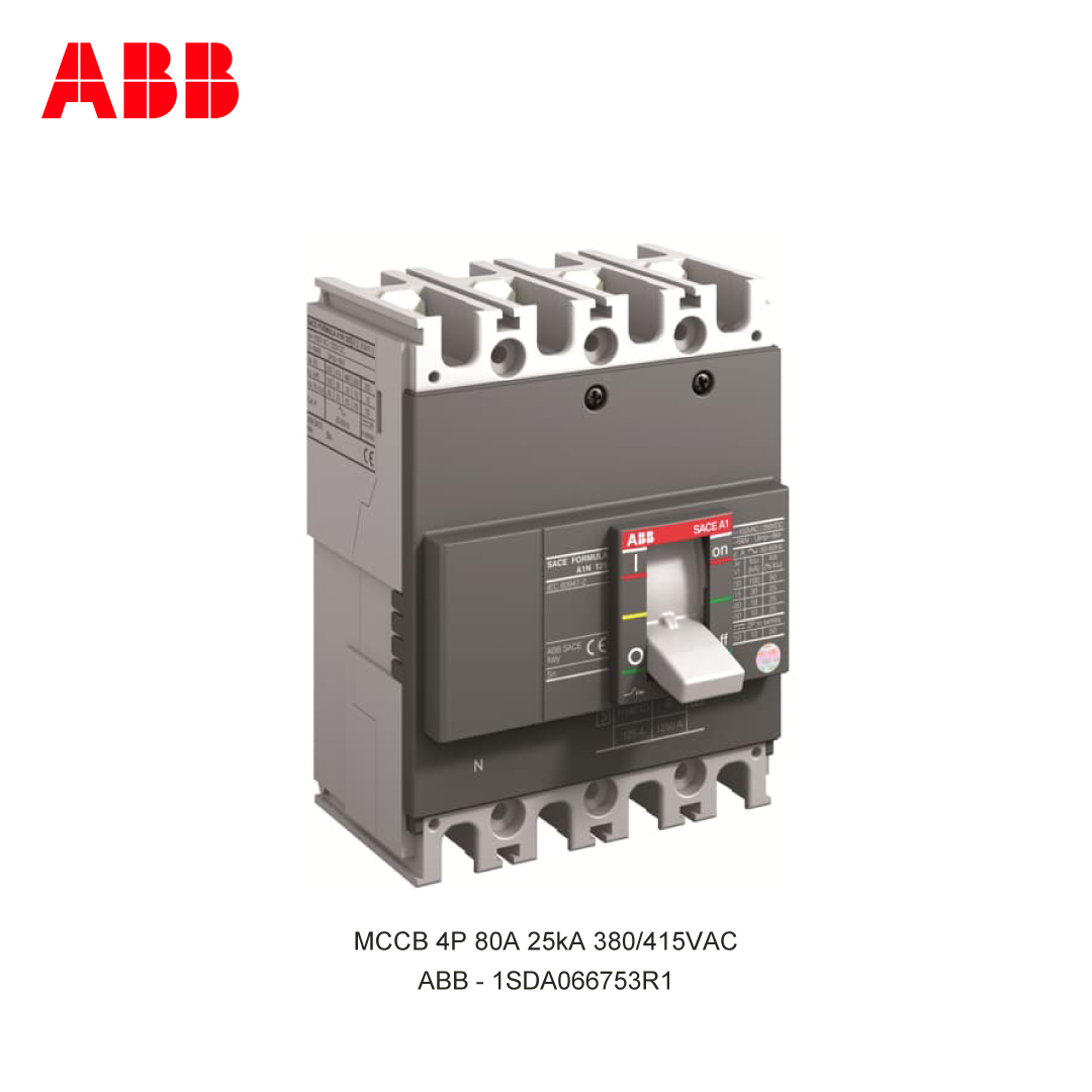 MCCB 4P 80A 25kA 380/415VAC