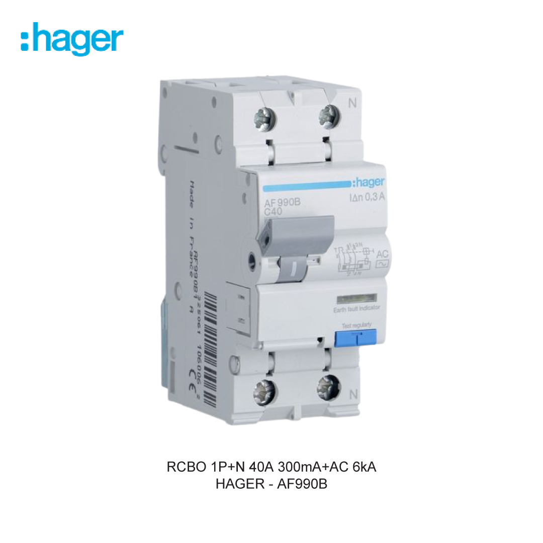 RCBO 1P+N 40A 300mA+AC 6kA