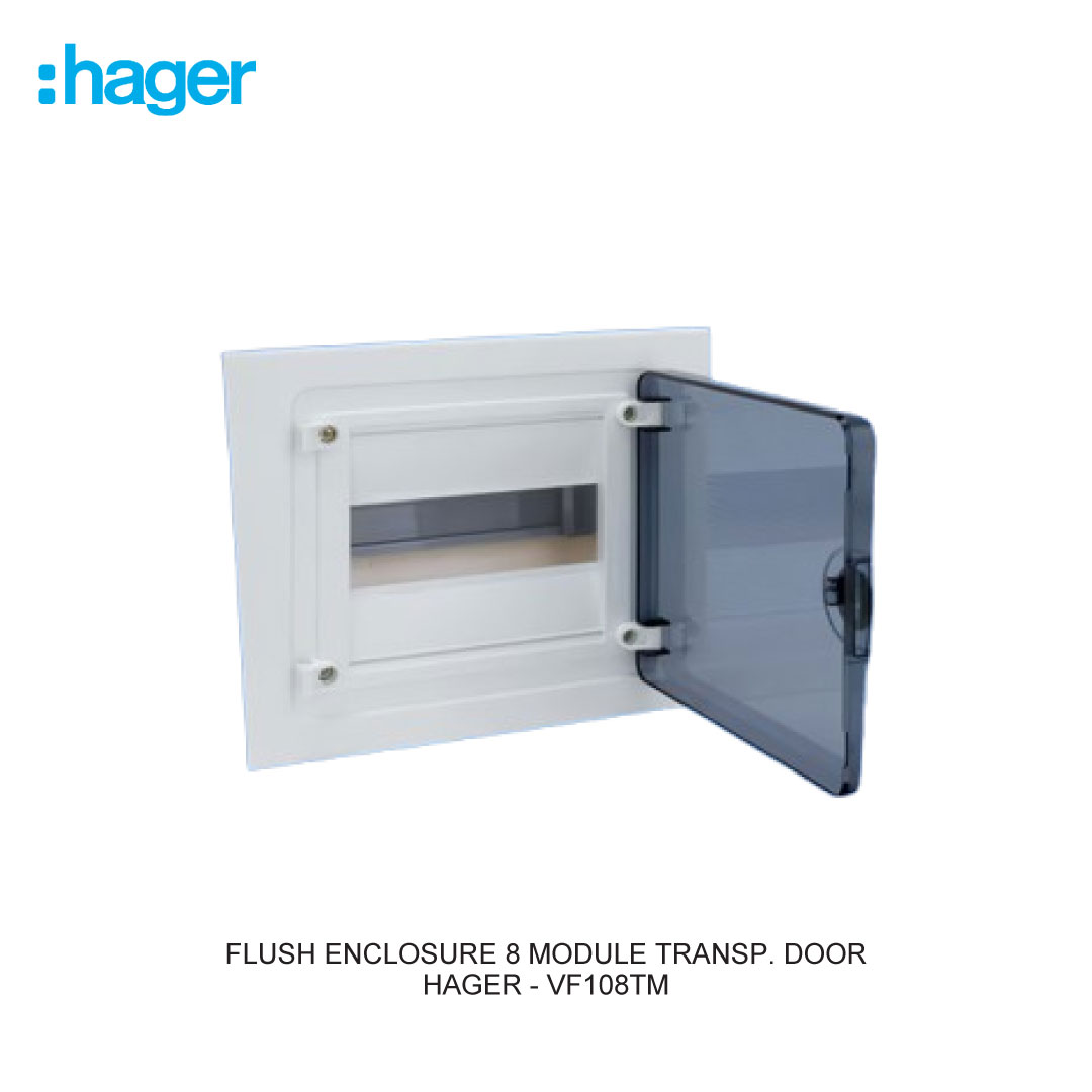 FLUSH ENCLOSURE 8 MODULE TRANSP. DOOR