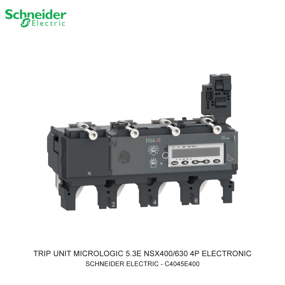 TRIP UNIT MICROLOGIC 5.3E NSX400/630 4P ELECTRONIC BASIC PROTECTIONS ENERGY METER 400A