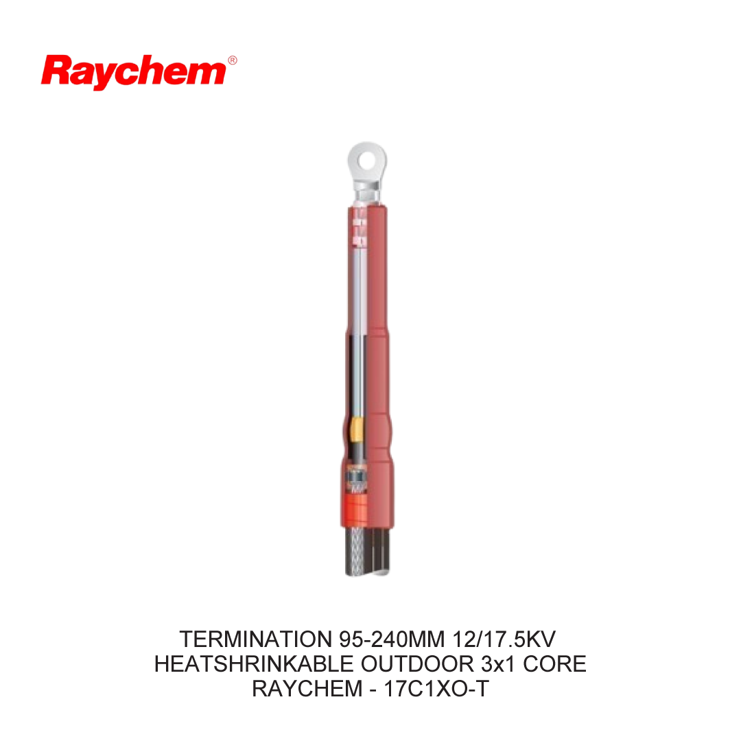 TERMINATION 95-240MM 12/17.5KV HEATSHRINKABLE OUTDOOR 3x1 CORE