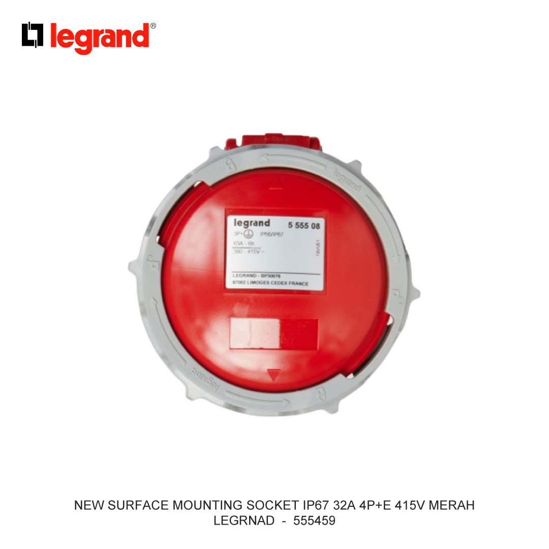 NEW MOBILE SOCKET IP67 63A 3P+E 380-415V RED