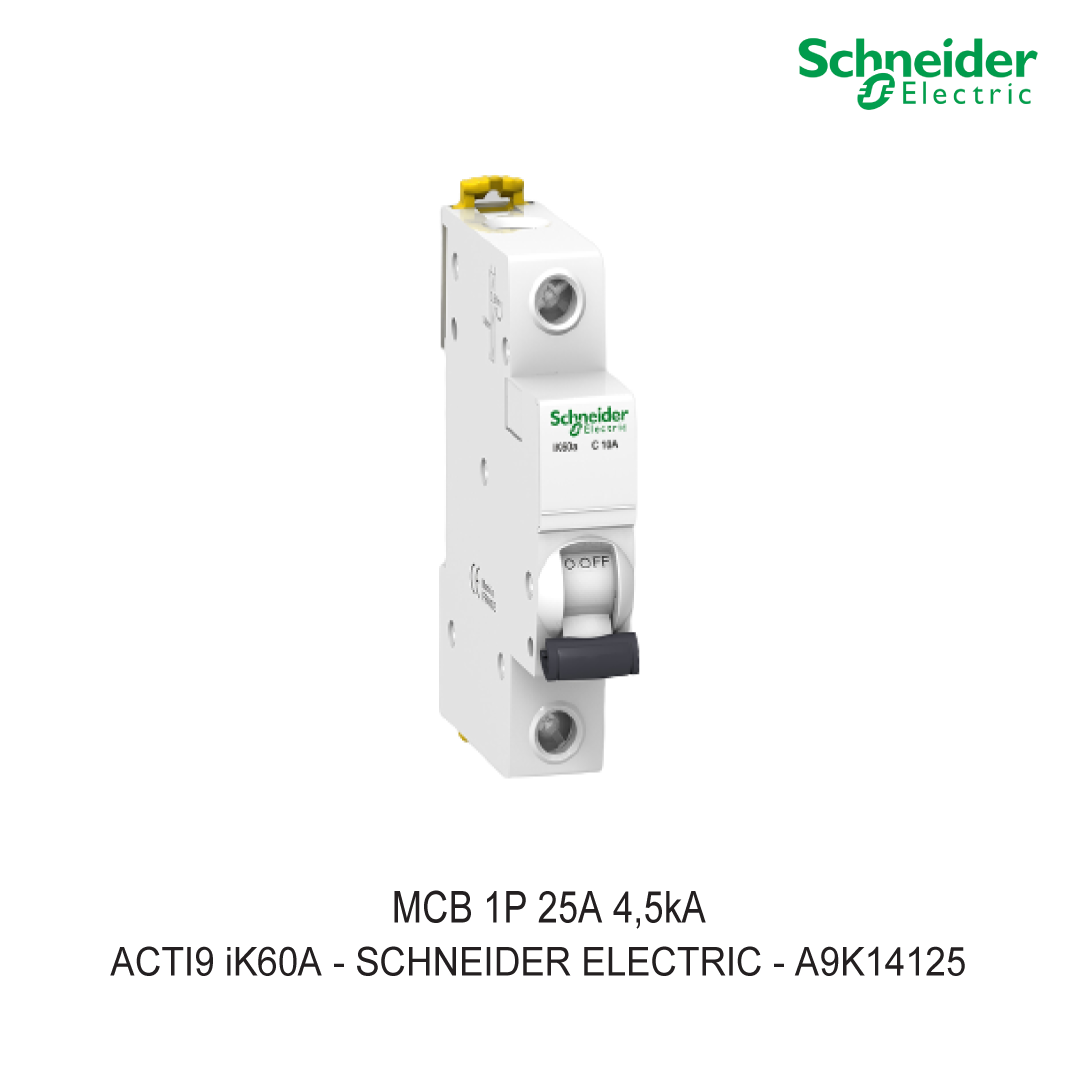 MCB 1P 25A 4,5kA KURVA C