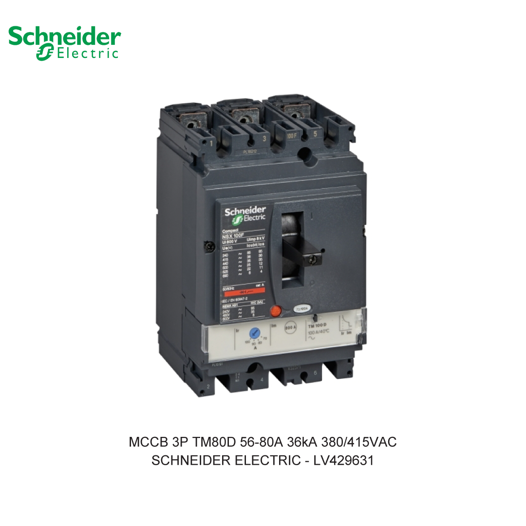MCCB 3P TM80D 56-80A 36KA 380/415VAC