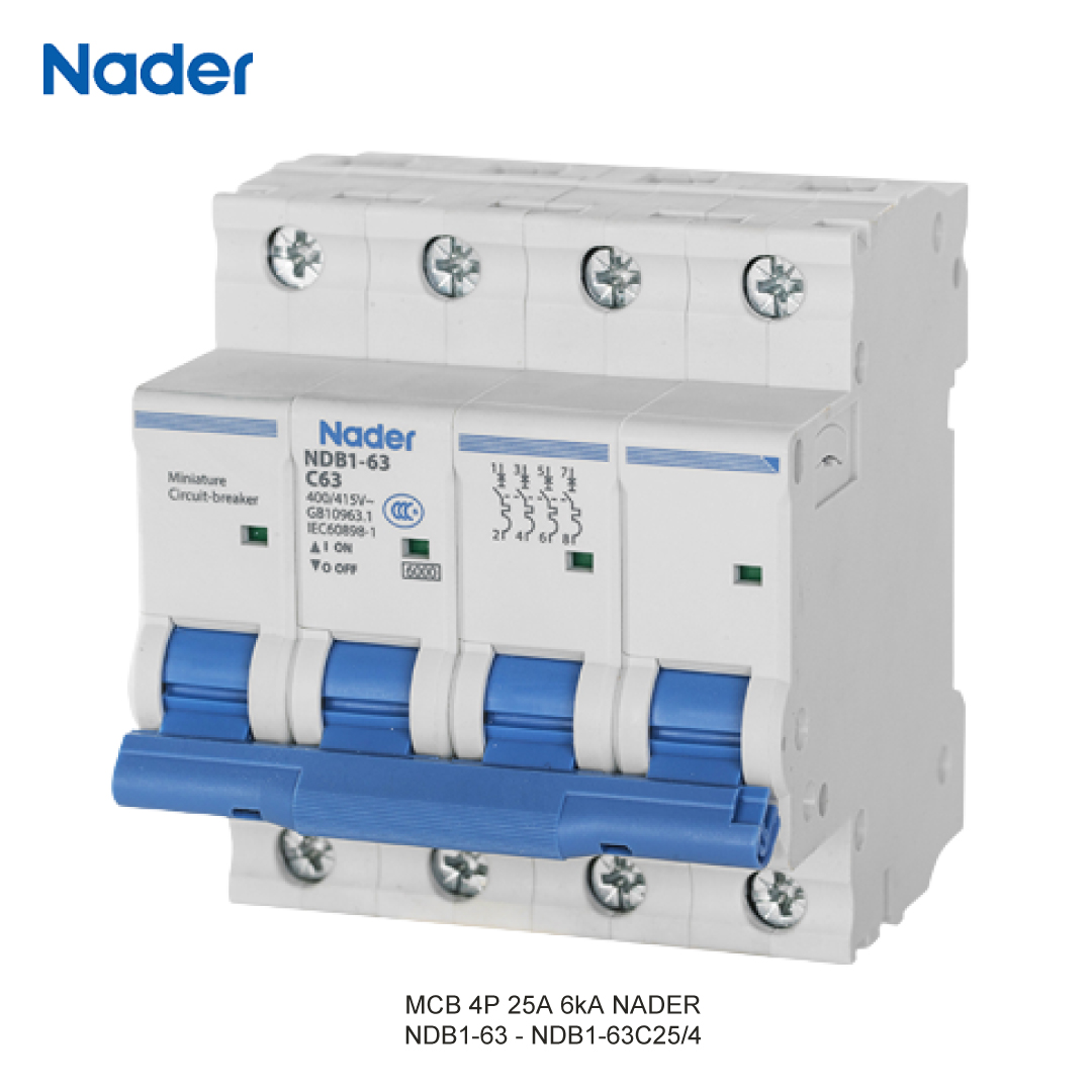 MCB 4P 25A 6kA