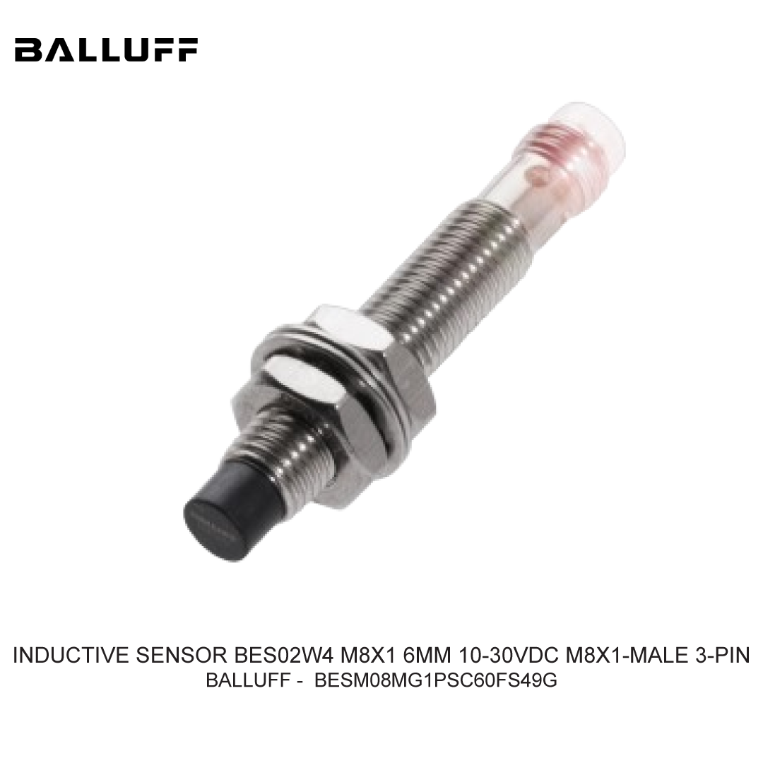 INDUCTIVE SENSOR BES02W4 M8X1 6MM 10-30VDC M8X1-MALE 3-PIN