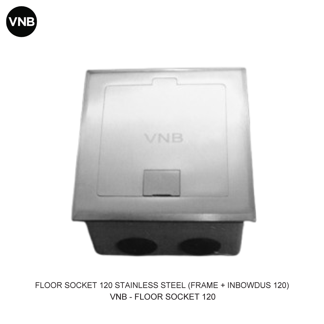 FLOOR SOCKET 120 STAINLESS STEEL (FRAME + INBOWDUS 120)