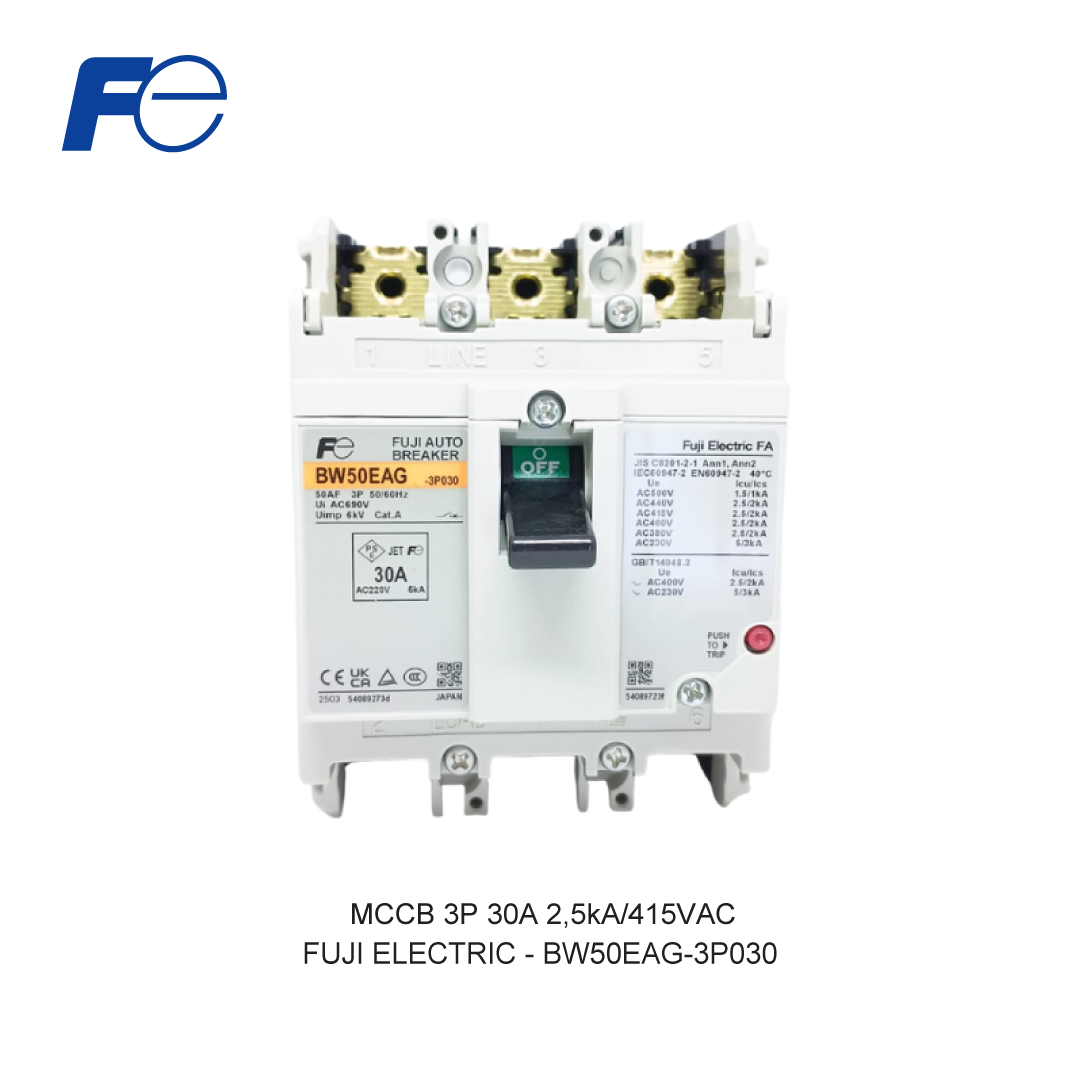 MCCB 3P 30A 2,5kA/415VAC