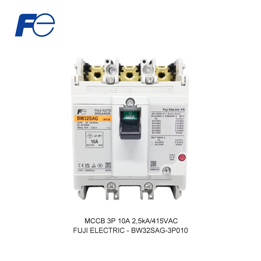 MCCB 3P 10A 2,5kA/415VAC